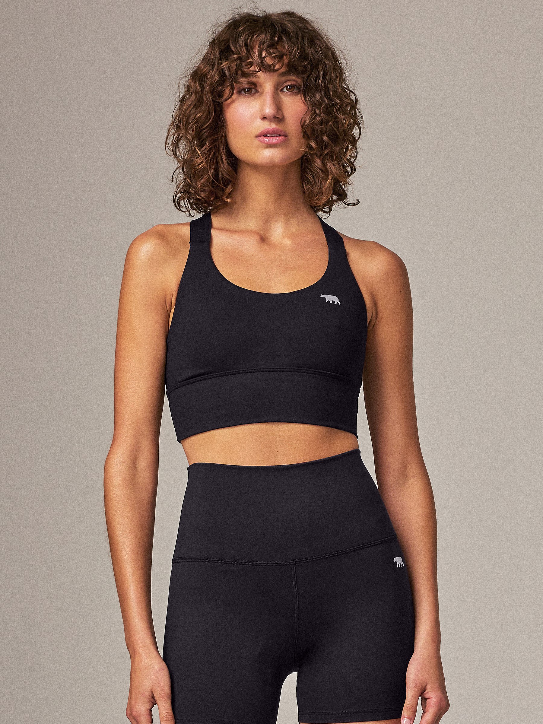 Running Bare Made to Move Sports Bra- Black. Women's Workout Tops