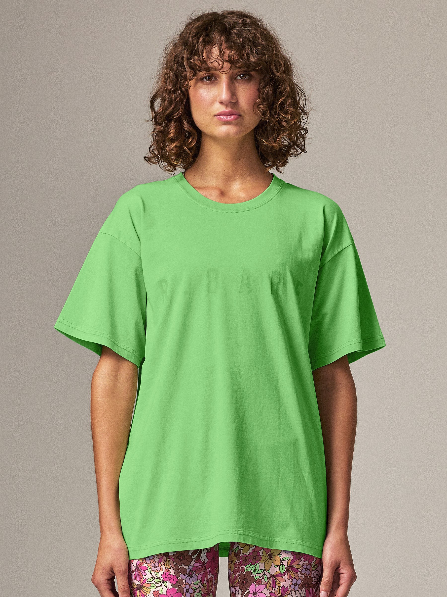 Running Bare Hollywood 90s Tee. Shop Oversized T-Shirts - Green.