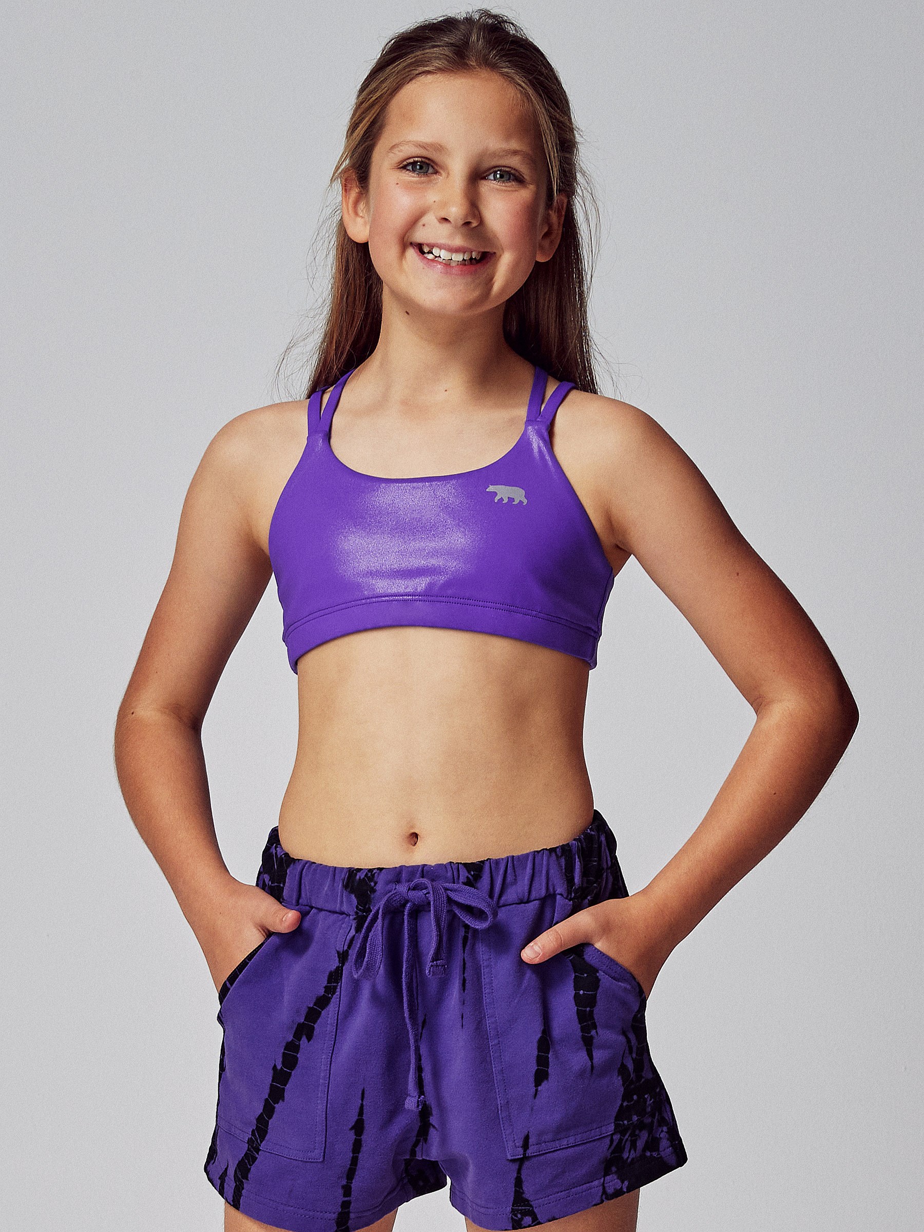Girls Activewear and Sports Bras. Running Bare Sportswear - Lotus Sports Bra  - Girls